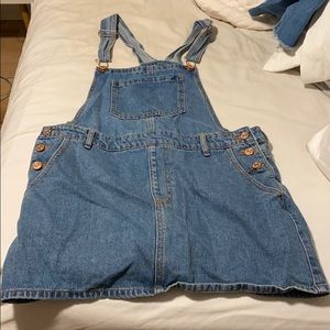 Denim overall dress